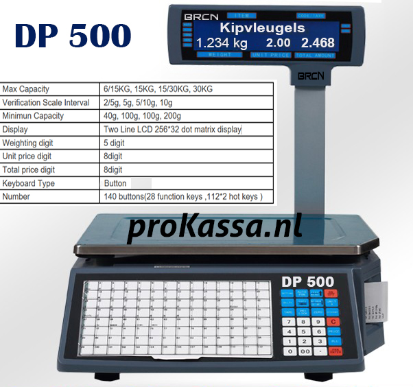 plein Matig Lucht Kassa Weegschaal DuPOS DP530 met bonprinter